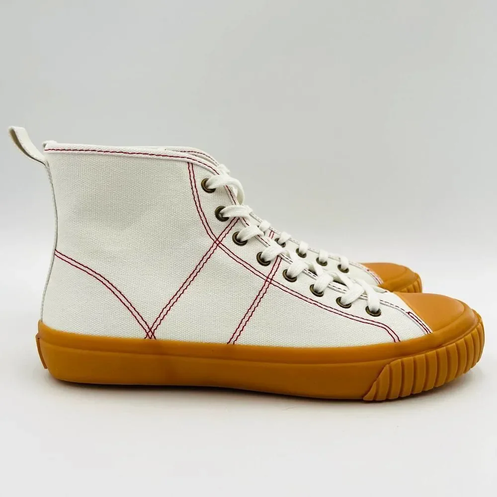 J.Crew High Top Canvas Sneaker in Ivory Gum Size 7